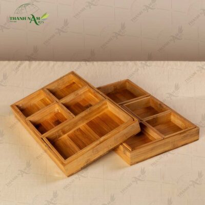 Every Bamboo drawer organizer tray showcases smooth handcrafted details and warm organic textures.