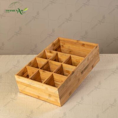 Every Bamboo Drawer Organizer with Compartments showcases handcrafted precision and timeless bamboo textures.
