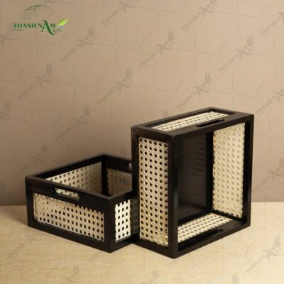 A spacious Decorative Pressed Bamboo Organizer designed for elegant everyday storage.