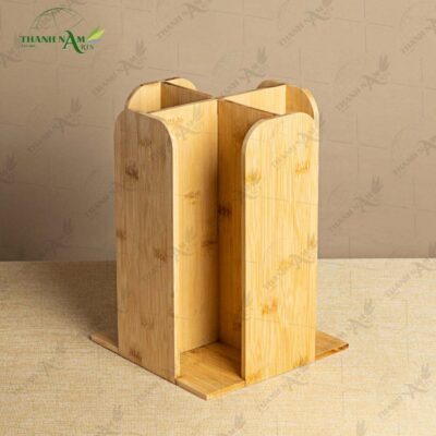 A versatile Pressed Bamboo Coffee Organizer ideal for cafés, kitchens, offices, and retail counters.