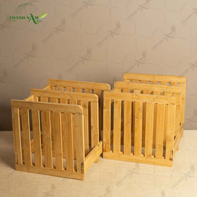 Pressed Bamboo Desk Organizer showcases minimalist craftsmanship with a timeless bamboo texture.