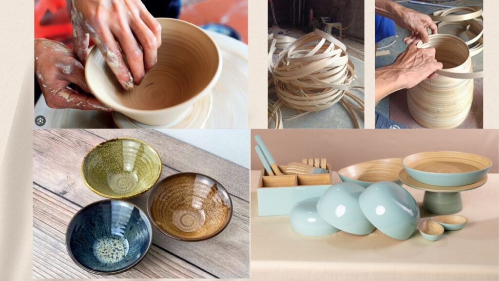 spun bamboo tableware