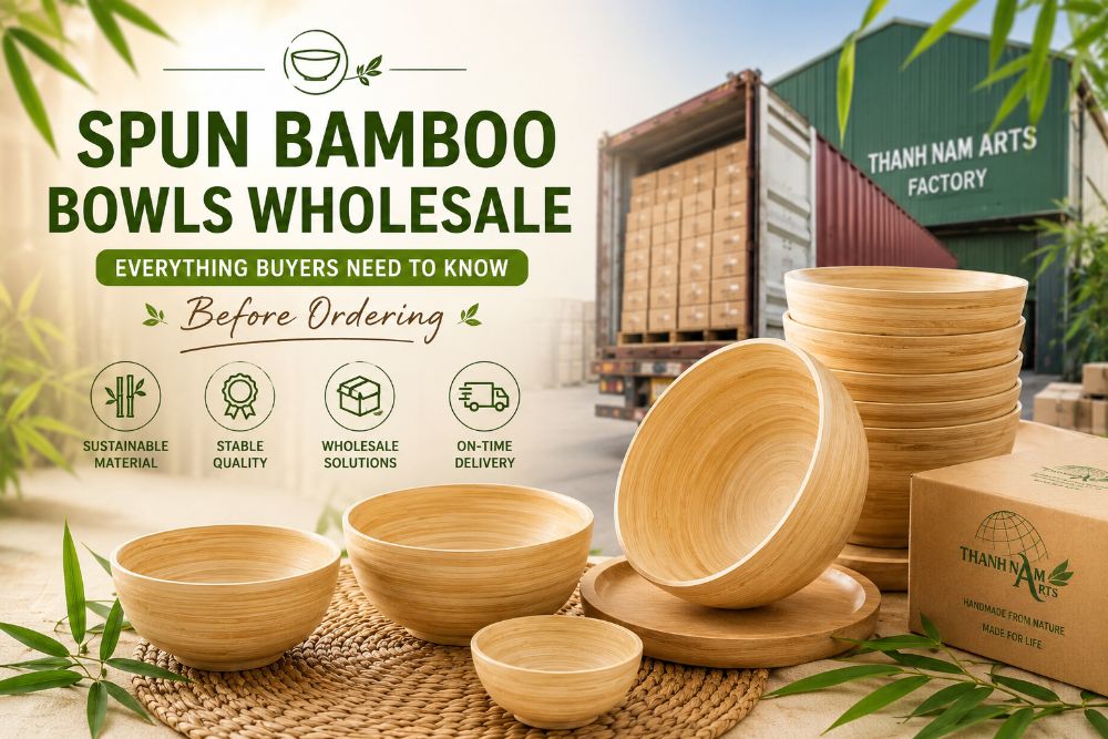 spun bamboo bowls wholesale