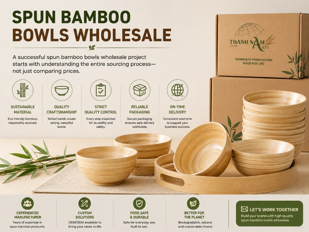 spun bamboo bowls wholesale